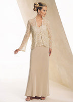 ELEGANT MOTHERS EVENING PARTY DRESS AND LACE JACKET (MB011)