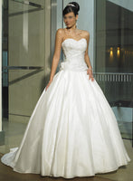 ELEGANT TAFFETA SWEETHEART CORSET BALLROOM BRIDAL DEB GOWN WITH LACE UP BACK (MS109)