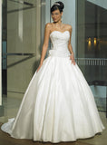 ELEGANT TAFFETA SWEETHEART CORSET BALLROOM BRIDAL DEB GOWN WITH LACE UP BACK (MS109)