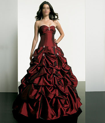 ELEGANT SWEETHEART ROYAL RED DEB BALL ENGAGEMENT EVENING FORMAL GOWN (PM005)