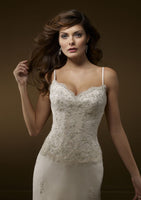 ELEGANT MERMAID CHIFFON AND LACE BRIDAL GOWN WITH TRAIN (MR011)